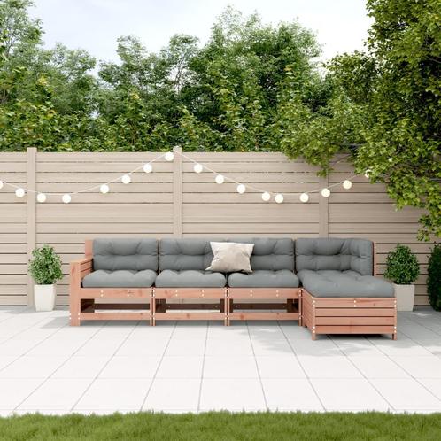 vidaXL 5-delige Loungeset met kussens massief douglashout, Tuin en Terras, Tuinsets en Loungesets, Loungeset, Nieuw, Verzenden