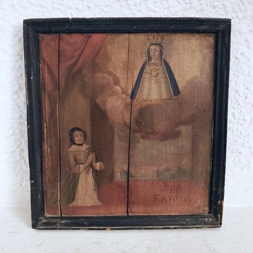 Votiefgeschenk - Hout - 1750-1800 - Maagd Maria, 1796, Antiek en Kunst, Kunst | Niet-Westerse kunst