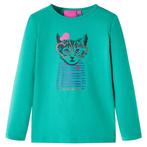 vidaXL Kindershirt met lange mouwen 92 felgroen, Verzenden, Nieuw