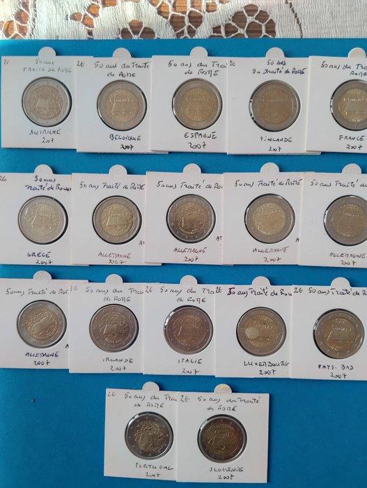 Europa. 2 Euro 2007 Traité de Rome (17 monnaies) (Zonder, Postzegels en Munten, Munten | Europa | Euromunten