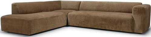 Annie 3-Zits + Chaise Lounge Goud Beige Rechts/Links, Huis en Inrichting, Banken | Bankstellen, Ophalen of Verzenden