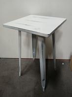 Bistrotafel, staal / geborsteld wit, B x D x H 60 x 60 x 102, Ophalen, Nieuw in verpakking