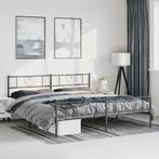 vidaXL Bedframe met hoofd- en voeteneinde metaal zwart, Huis en Inrichting, Slaapkamer | Bedden, Verzenden, Zwart, Overige maten