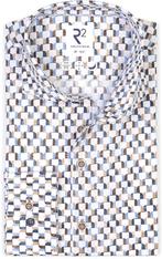 R2 Poplin Overhemd Print Multicolor maat 46 Heren, Verzenden, Nieuw, R2 Amsterdam