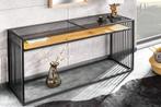 Design consoletafel ARCHITECTURE 120cm zwart wild eiken, Ophalen of Verzenden, Nieuw