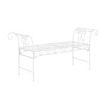 Tuinbank Cossila vintage metaal 147x46x70 cm wit, Tuin en Terras, Tuinbanken, Verzenden, Nieuw