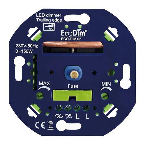 EcoDim Dim. led 0-150W fase afsnijding ECO-DIM.02., Doe-het-zelf en Verbouw, Elektra en Kabels, Stopcontact, Nieuw