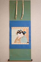 Japanese Beauty - Two Kimono Woman - hanging scroll -, Antiek en Kunst