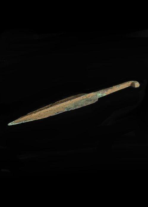 Bronstijd Brons Sliert met ratstaartsnijder (Zonder, Antiek en Kunst, Antiek | Overige Antiek