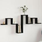 vidaXL Wandschap 104,5x10x43 cm bewerkt hout zwart, Huis en Inrichting, Woonaccessoires | Wandplanken en Boekenplanken, Verzenden