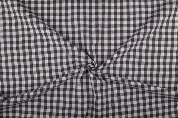 Brabants bont stof grijs wit geruit - 10mm geruit, Hobby en Vrije tijd, Stoffen en Lappen, 120 cm of meer, 200 cm of meer, Grijs