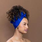 Blauwe hoofddoek - Headwrap van stretchy Jersey stof, Ophalen of Verzenden, Nieuw