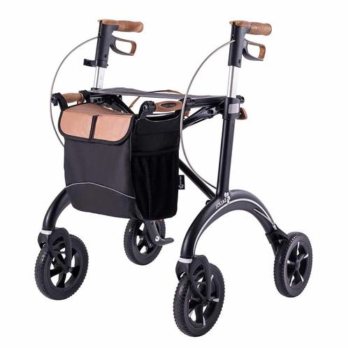 SALJOL Carbon rollator (5 kg) | Matt black | Zachte wielen |, Diversen, Rollators, Ophalen of Verzenden