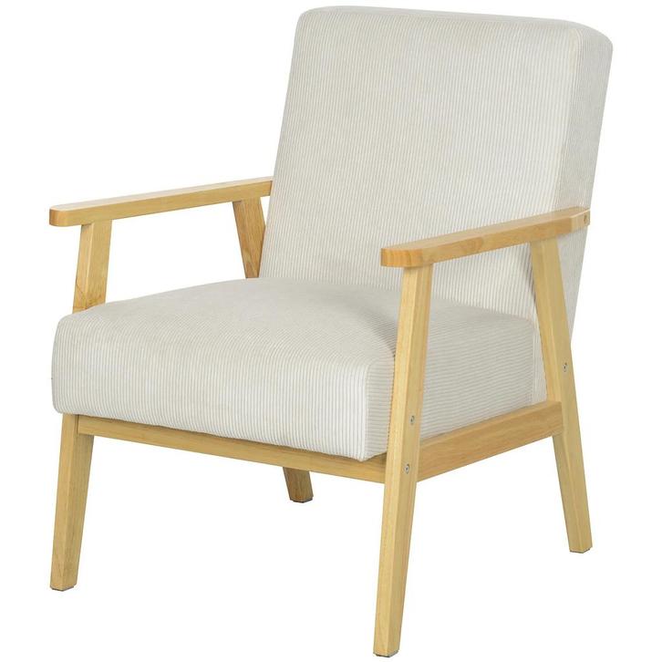 TRUUSK Fauteuil Lounge Stoel met Armleuning - Houten Poten -, Huis en Inrichting, Stoelen, Nieuw, Verzenden