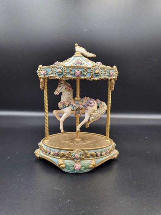 Boîte à musique carrousel – The Carousel Rose Musical, Antiek en Kunst, Curiosa en Brocante