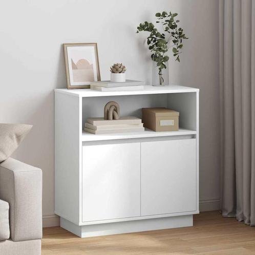 vidaXL Dressoir met LED Wit 71 x 34,5 x 75 cm Bewerkt hout, Huis en Inrichting, Kasten | Dressoirs, Nieuw, Minder dan 50 cm, Overige houtsoorten