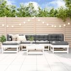 vidaXL 7-delige Loungeset massief grenenhout wit, Verzenden, Nieuw, 7 zitplaatsen, Loungeset