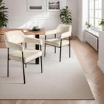 Eetkamerstoel Doé, gestoffeerd, stalen poten - Fluweellook o, Verzenden, Nieuw