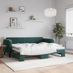 vidaXL Slaapbank met onderschuifbed 90x200 cm fluweel, Huis en Inrichting, Slaapkamer | Bedden, 90 cm, Eenpersoons, Verzenden