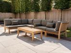 6 persoons teak lounge hoekbank | Puurteak | NIEUW, Tuin en Terras, Nieuw, Bank, 6 zitplaatsen, Teakhout