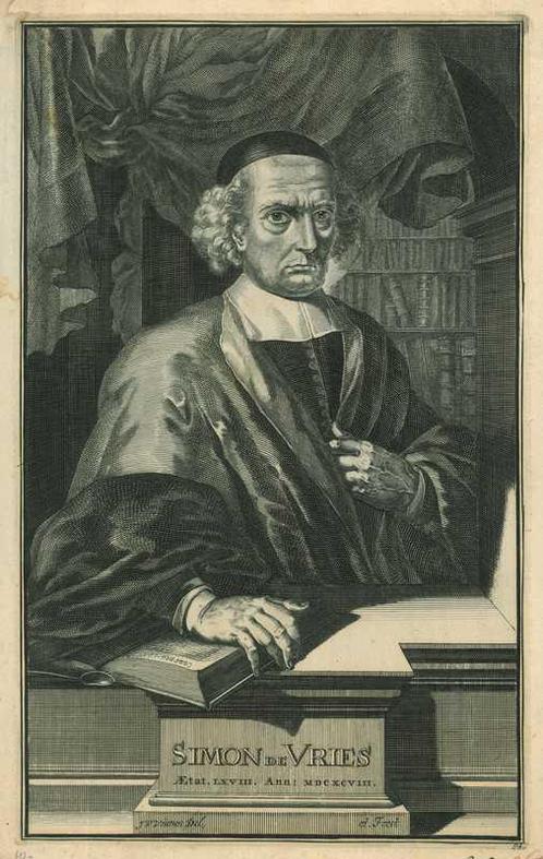 Portrait of Simon de Vries, Antiek en Kunst, Kunst | Etsen en Gravures