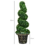 TRUUSK Spiraalvormige Buxus, Set Van 2 Kunstplanten, Met Pot, Huis en Inrichting, Verzenden, Nieuw