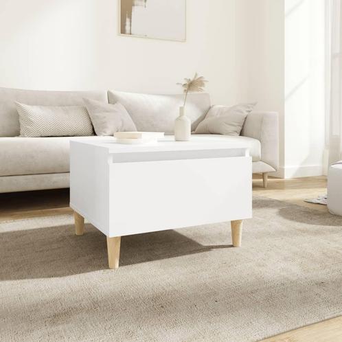 vidaXL Bijzettafel 50x46x35 cm bewerkt hout wit, Huis en Inrichting, Tafels | Bijzettafels, Nieuw, Verzenden