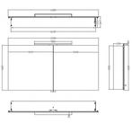 Spiegelkast Met Led Verlichting 120X60X14 Aluminium, Huis en Inrichting, Woonaccessoires | Spiegels, Ophalen of Verzenden, Nieuw