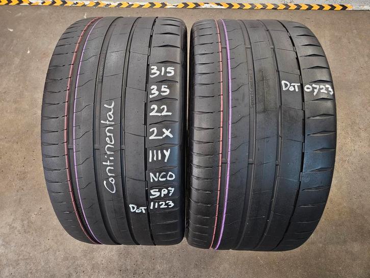 315/35/22 111Y CONTINENTAL SP7 ZOMERBANDEN 5,9MM PROFIEL 2X, Auto-onderdelen, Banden en Velgen, Overige maten, Erkend duurzaam
