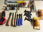Assorted Japanese Carpentry Tools Lot - Tajima Chalk Line,