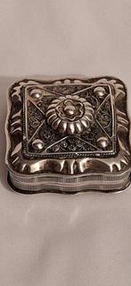 Pepermuntdoos - Hollandse Zilveren Vierkante pepermuntdoos, Antiek en Kunst