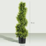 TRUUSK Kunstmatige Cypress 90cm in Spiraalvorm - Plastic Pla, Verzenden, Nieuw