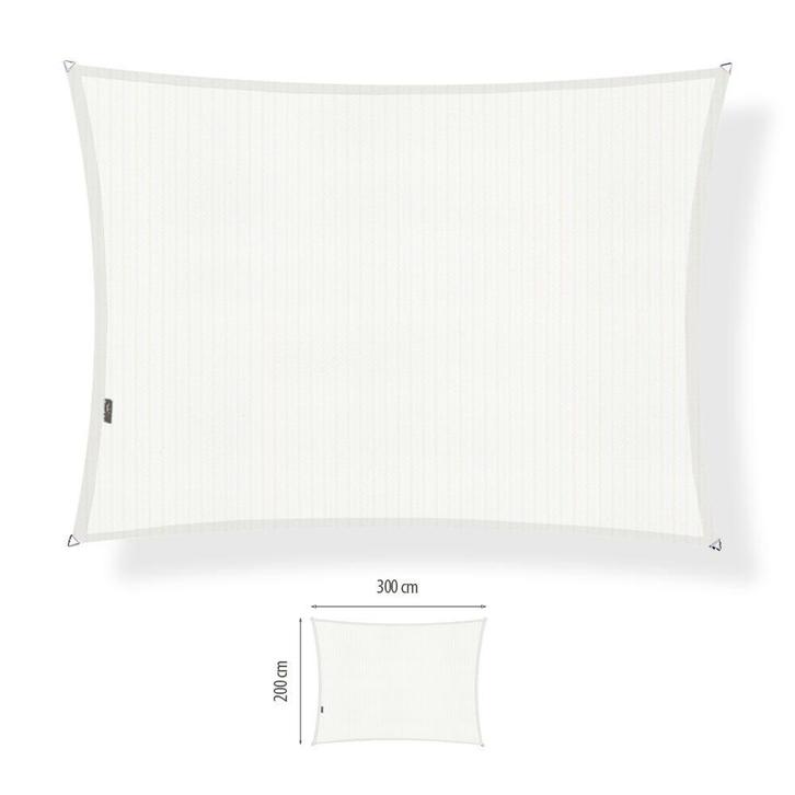 Schaduwdoek 2x3 rechthoek Arctic white, Tuin en Terras, Schaduwdoeken, Nieuw, Ophalen of Verzenden