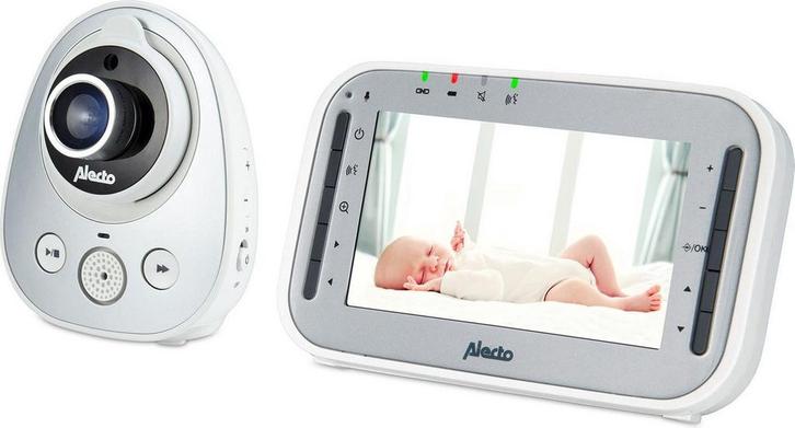 Alecto DVM-143 Babyfoon met camera - Aluminium/Wit •, Kinderen en Baby's, Babyfoons, Zo goed als nieuw, Verzenden