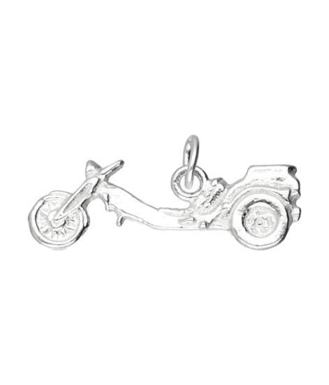 Zilveren Trike motor vlak kettinghanger, Sieraden, Tassen en Uiterlijk, Kettinghangers, Verzenden