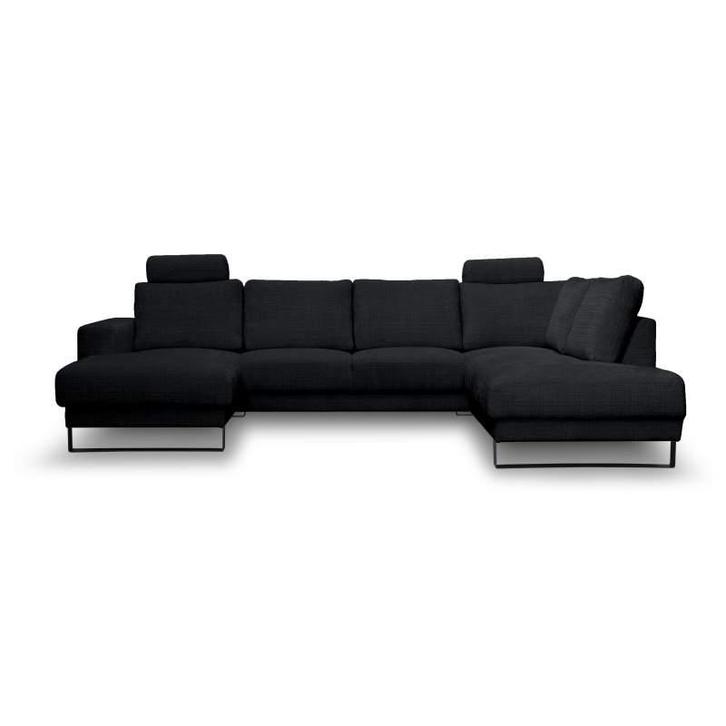 U-Bank Baarlo - u-banken - Zwart, Huis en Inrichting, Banken | Sofa's en Chaises Longues, Nieuw, Stof