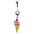 Fako Bijoux® - Navelpiercing - IJshoorntje, Sieraden, Tassen en Uiterlijk, Piercings, Verzenden, Nieuw