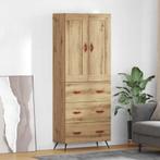 vidaXL Highboard Artisan Eiken 69,5 x 34 x 180 cm Bewerkt, Huis en Inrichting, Kasten | Buffetkasten, Verzenden, Nieuw, 50 tot 100 cm