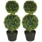 TRUUSK Set Van 2 Kunstbuxus, 2 Buxusbomen, Buiten, 17 Cm X 1, Huis en Inrichting, Woonaccessoires | Kunstplanten en Kunstbloemen