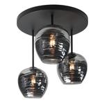 High light Plafondlamp 3 voudig Smoked glas Ø22cm E27, Huis en Inrichting, Lampen | Plafondlampen, Nieuw, Glas, Ophalen of Verzenden