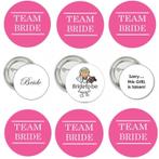 9 Buttons Bride to Be en Team Bride, Verzenden, Nieuw, Versiering, Geboorte of Huwelijk