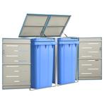vidaXL Containerberging dubbel 138x77,5x112,5 cm roestvrij, Verzenden, Nieuw