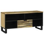 vidaXL TV Kast met lade Bruin 105 x 33 x 46 cm massief, Huis en Inrichting, Minder dan 50 cm, Verzenden, Nieuw, Minder dan 100 cm