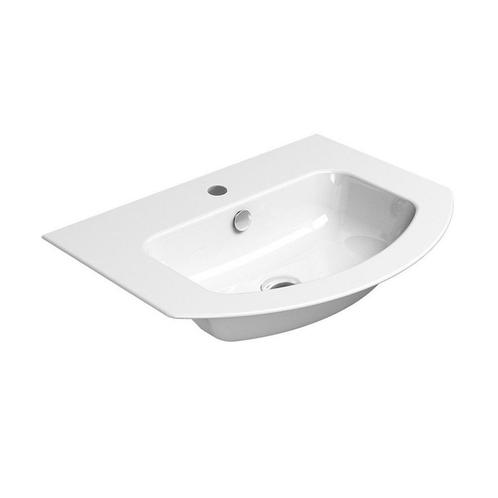 Gebogen Keramiek Wastafel Geslepen Onderkant Sapho Pura, Doe-het-zelf en Verbouw, Sanitair, Overige typen, Nieuw, Ophalen of Verzenden
