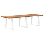 vidaXL Eettafel rechthoekig 280x100x74 cm massief eikenhout, Huis en Inrichting, Tafels | Eettafels, Verzenden, Nieuw