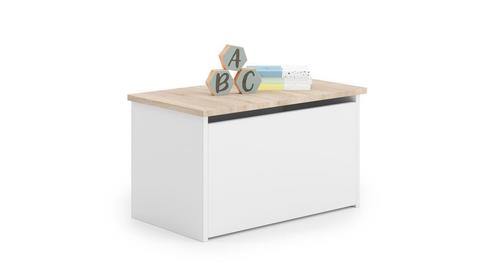 Speelgoedkist Daria - opbergkist - 42x40x73 cm - wit bruin, Kinderen en Baby's, Speelgoed | Educatief en Creatief, Nieuw, Ophalen of Verzenden