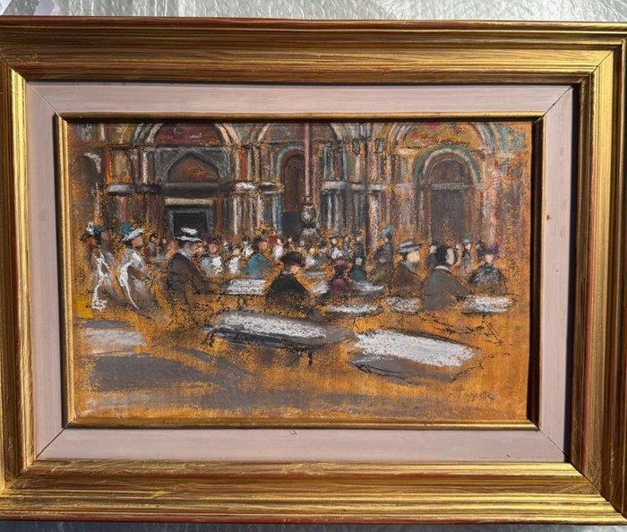 Pietro Scoppetta (1863-1920) - Figure a Parigi, Antiek en Kunst, Kunst | Schilderijen | Klassiek