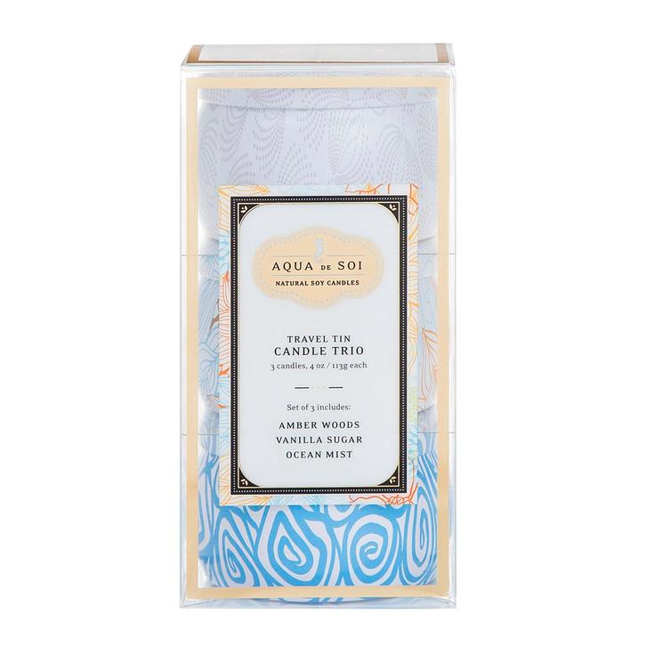 The SOi Company - Aqua de Soi - Giftset soja geurkaars - 3x, Huis en Inrichting, Woonaccessoires | Kandelaars en Kaarsen, Verzenden