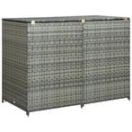 Containerberging dubbel 148x77x111 cm poly rattan antraciet, Tuin en Terras, Tuinhuizen, Verzenden, Nieuw