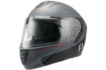 Helm Vito Systeemhelm met zonnevizier Furio zwart / rood